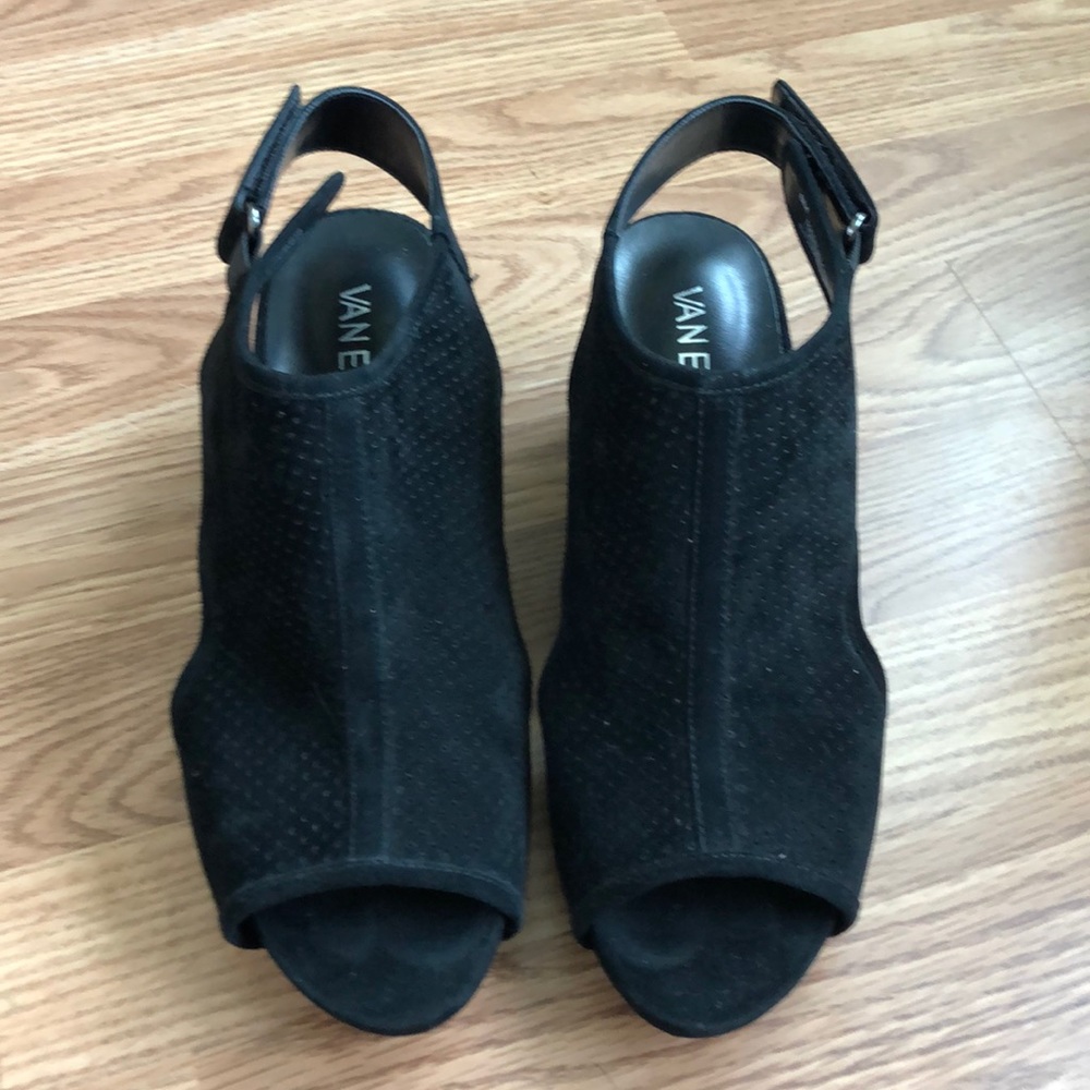 Vaneli Black Leather Shoe Size 8